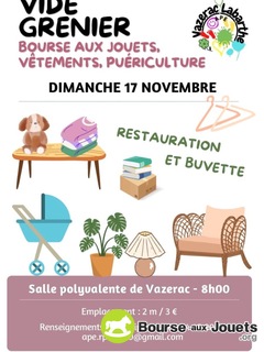 Photo de la bourse aux jouets Vide Greniers, Bourse aux jouets, Vide dressings.