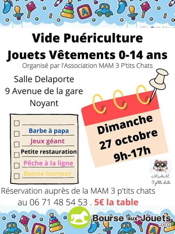 Vide puériculture MAM 3 p'tits chats