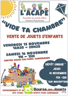 Photo de la bourse aux jouets Vide ta chambre - Bourse aux jouets