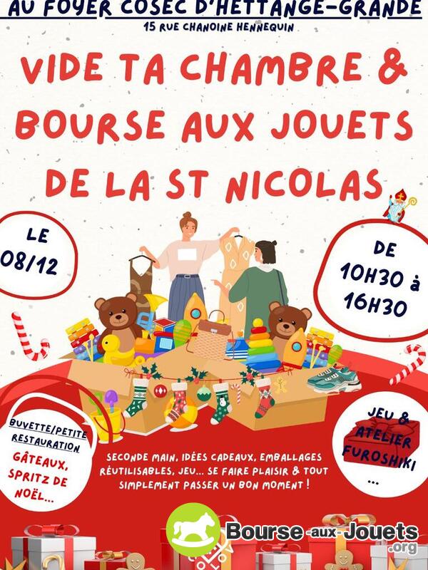 Vide ta chambre et bourse aux jouets de la st nicolas